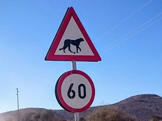 Straßenschilder in Afrika